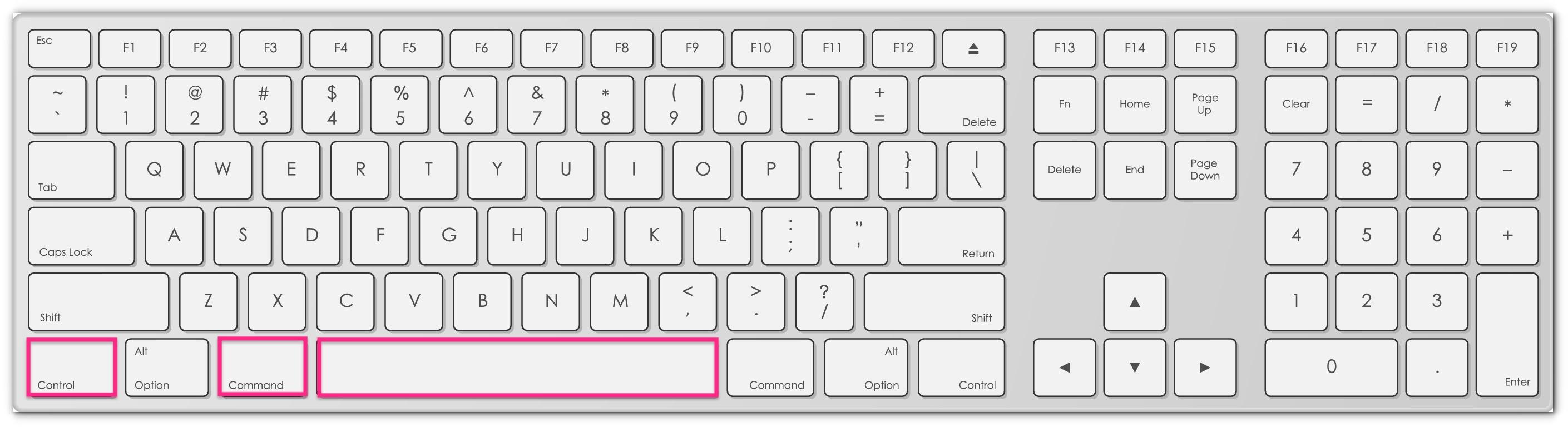 emoji keyboard for mac comman control spacebar not working